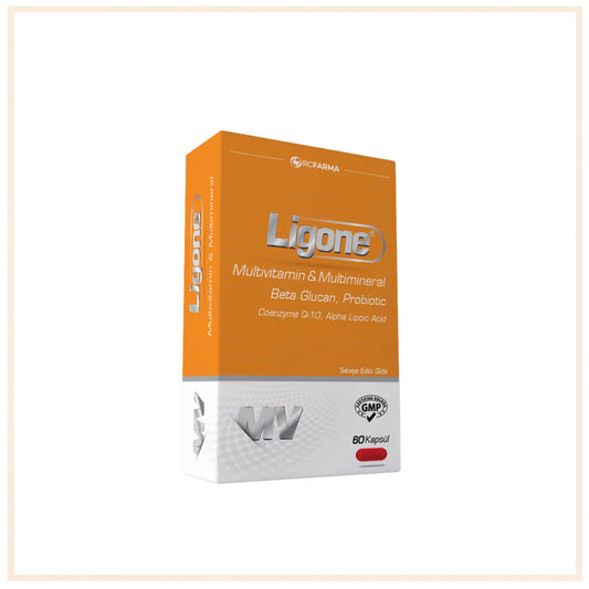 Ligone Multivitamin & Multimineral 60 Kapsül – Beta Glucan, Probiotic, CoQ10