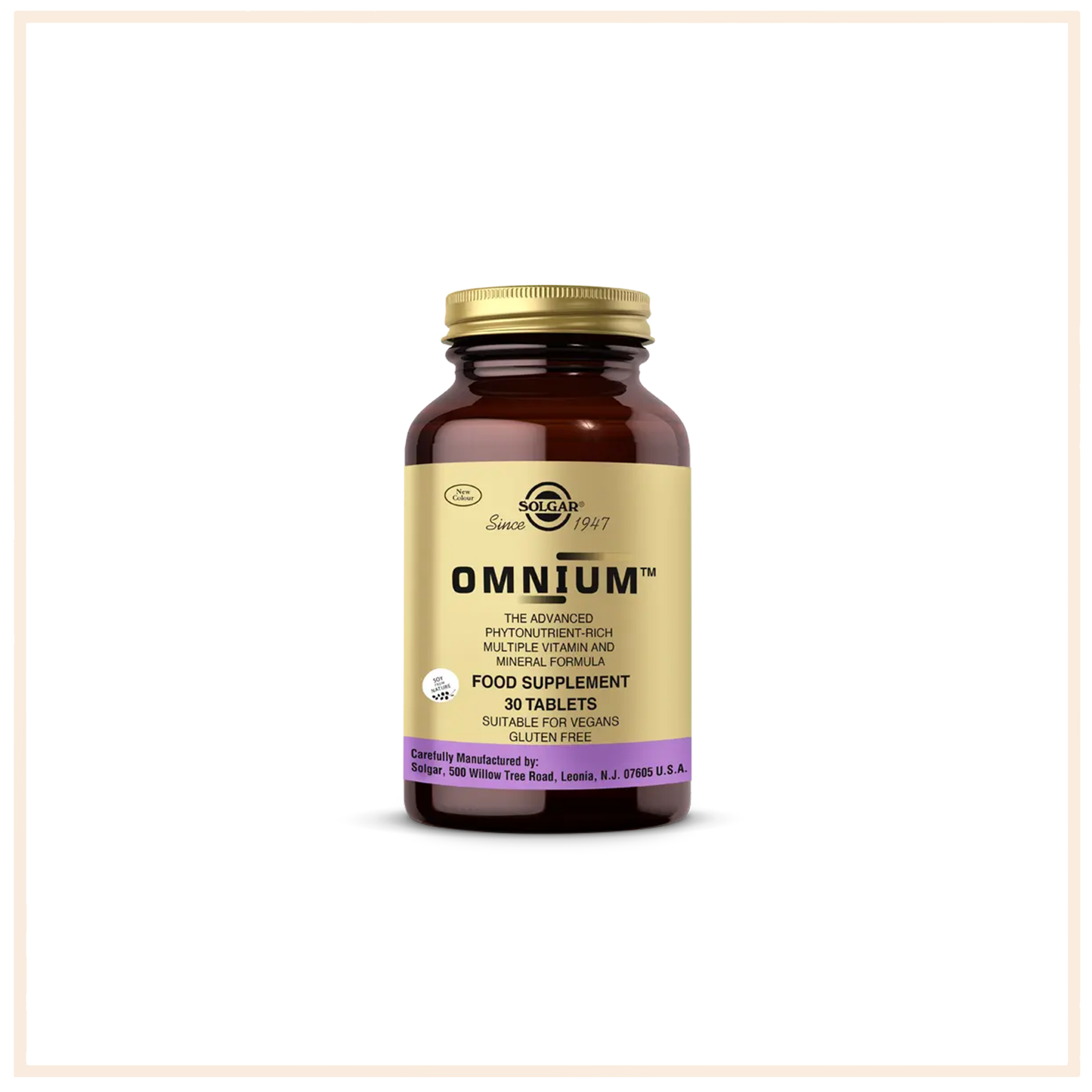 Solgar Omnium™ Vitamin-Mineral & Fitobesin Kompleksi Mineral ve vitaminler ile alfa lipoik asit, koenzim Q-10, zerdeçal gibi etken maddeleri içeren multivitamin takviyesidir.