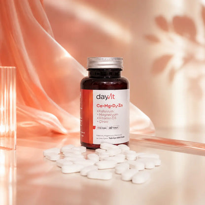 DAYVİT KALSİYUM-MAGNEZYUM-ÇİNKO-VİTAMİN D3 60 TB