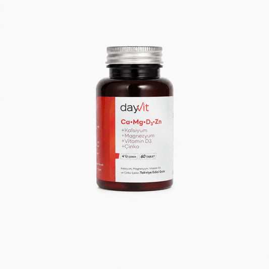 DAYVİT KALSİYUM-MAGNEZYUM-ÇİNKO-VİTAMİN D3 60 TB