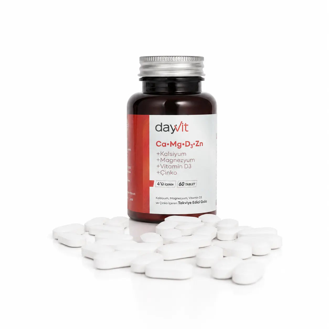 DAYVİT KALSİYUM-MAGNEZYUM-ÇİNKO-VİTAMİN D3 60 TB