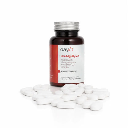 DAYVİT KALSİYUM-MAGNEZYUM-ÇİNKO-VİTAMİN D3 60 TB