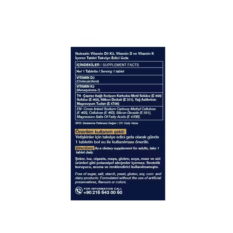 Nutraxin D3K2 Vitamin Tablet